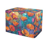 RPLIFE Vibrant California Poppies - Cubierta de malla para jaula de perro, cubierta de jaula para perro, tamaño mediano