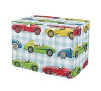 RPLIFE Vintage Race Cars - Funda para jaula de perro a cuadros S-XL, lavable, con aberturas, reduce los ladridos, grande