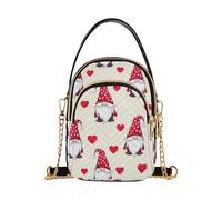 RPLIFE Whimsical Gnomes - Bolso de hombro acolchado con cadena para mujer, a la moda