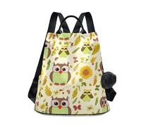 RPLIFE Whimsical Owls - Mochila antirrobo para mujer