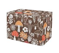 RPLIFE Whimsy Mushroom Garden - Funda para jaula de perro, color marrón, S-XL, resistente a los rayos UV, con ventanas de malla, reduce los ladridos, pequeña