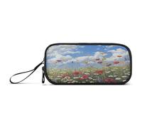 RPLIFE Wildflowers under Blue Sky - Estuche largo para lápices, estuche de tela, Flores silvestres, cielo azul, one size, Estilo artístico