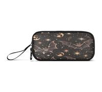 RPLIFE Wildflowers under Blue Sky - Estuche largo para lápices, estuche de tela, Murciélago lunar, one size, Estilo artístico