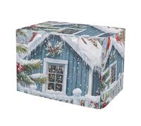 RPLIFE Winter Birds - Funda para jaula de perro, resistente al viento, con ventanas de malla, reduce los ladridos, talla S a XL