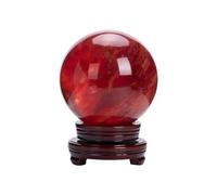 RPOVAXVK Red Clear Fused Quartz Crystal Ball Ornaments (Size : 90-95mm) Gemstone Stone