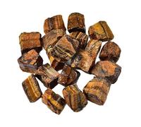 RPOVAXVK Tiger Eye Rough Crystal Stone Tumbling, Fountain Rock, Yoga, Polishing, Gift Use,100g Gemstone Stone