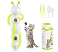 Rppiup Wusel Gusano Juguete para Gatos con Ventosa, Smart Motion Gatos Juguete, Juguete Interactivo para Gatoss Autoempleo, Juguete Interactivo con Cola Peluda