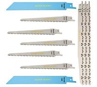 RPR10MXD Saxton - Juego de 10 hojas de sierra de sable para madera y metal compatible con Bosch Dewalt Makita