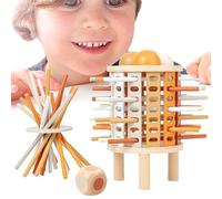 Rproonay Bloques de construcción de Habilidades motoras Finas, Toiling Tower Tower Tower | Bloques de construcción Naturales Seguros,Juego de apilamiento Familiar Educativo para niños niñas