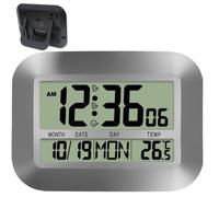Rproonay Electric Wall Clock Digital, LCD Display Tabletop Alarm Clock, Multi-Functional Alarm Clock with Date and Temperature Display, Battery Operated Atomic Clock, For Living Room and Bedroom