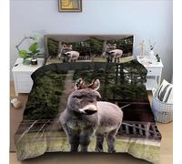 Rptidmv Funda Nordica Cama 105 Burro Juego de Funda Nórdica con Cremallera de Suave Microfibra (Infantiles, Funda de Edredón 180x220 cm y 2 Funda de Almohada 50x80 cm