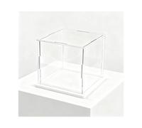 RPXHZLKTM Exhibición de acrílico Transparente, Vitrinas cuadradas de acrílico for coleccionables con Base Blanca y Negra en Varios tamaños(White Base,30x30x45cm)