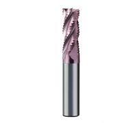 RPXHZLKTM Fresa Espiral de un Solo Canal, Fresa de desbaste carburo sólido 4 Ranuras for mecanizado Acero y Aluminio, Brocas fresado CNC mm, 6 a 20, Herramienta Metal(16X100 HRC50)