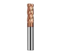 RPXHZLKTM Fresa Espiral de un Solo Canal, Fresa de Punta Redonda HRC55 tamaño Completo extendida con Revestimiento Bronce Redondeada R0.2 Mecanizado CNC Herramientas Corte(8R0.5x8x75)