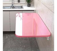 RPXHZLKTM Mesa Plegable en la Pared, Fold Down Floating Desk - Laundry Folding Table, Drop Leaf Kitchen & Dining(Pink,60x50cm/24x20in)