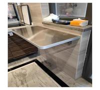 RPXHZLKTM Mesa Plegable en la Pared, Laundry Folding Table, Wall Mounted with 304 Stainless Steel Veneer, Wall-Mounted Dining(60 * 40cm)