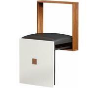 RPXHZLKTM Taburete Plegable for Cambiar Zapatos y Ducha de Pared con Cuero PU en Multicolor(Teak)