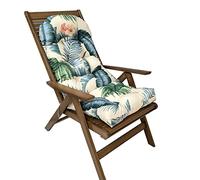 RPZVGG Cojín capitoné con Respaldo Alto para Mecedora, para Interior y Exterior, con Almohadillas Gruesas, Resistente al Agua y con Lazos(Hawaiian Style)
