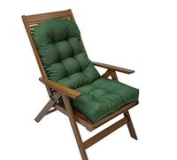 RPZVGG Cojín para Mecedora de Respaldo Alto con Lazos para Exterior/Interior, Resistente al Agua, cojín de Repuesto para Tumbona, Ideal para Muebles de Patio(Green)