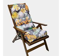 RPZVGG Cojín para Silla de Escritorio, Mecedora, de Oficina, con Lazos, Impermeable, Resistente a la decoloración y con Respaldo Alto(Flower Tomorrow)