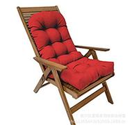 RPZVGG Cojín para Silla de Escritorio, Mecedora, de Oficina, con Lazos, Impermeable, Resistente a la decoloración y con Respaldo Alto(Red)