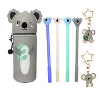 RQcMid Koala - Estuche para lápices con diseño de hojas, versátil para la escuela y la oficina, estuche de cuatro colores, ideal para lápices y pinceles de maquillaje