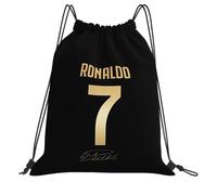 RQcMid Mochila con cordón de diseño para Cr7, bolsa de deporte para escuela y entrenamiento, 42 x 30 cm, versátil para adolescentes y niños, práctica bolsa de viaje para aficionados al fútbol, color