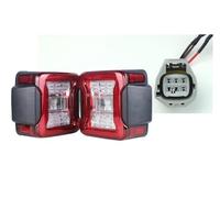 RQHTHTR Luces Traseras Para Jeep Para Wrangler JK 2007-2015 2016 2017 2018 Conjunto Luces Traseras Lámparas Traseras Luz Marcha Atrás Freno Luces Circulación Diurna Luz Trasera LED(USA Version Clear)