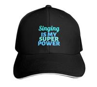 RQLNBOBZ Gorra de béisbol Cantar es mi Superpoder Gorras Divertidas Gorra de Pesca de Playa para Hombre de Gran tamaño