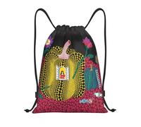 RQLNBOBZ Mochila con cordón ajustable Bolsa con cordón con diseño de Yayoi Kusama ideal para entrenamiento yoga gimnasio deportes etc.