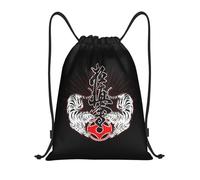 RQLNBOBZ Mochila con cordón ajustable Bolsas con cordón Tigers Kyokushin Karate para entrenamiento yoga mochilas para hombres y mujeres artes marciales deportes gimnasio