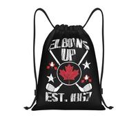 RQLNBOBZ Mochila con cordón ajustable Mochila con cordón Elbows Up fundada en 1867 Canadá. Bolsas ligeras para gimnasio deportes y viajes.