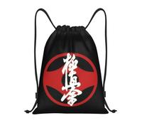 RQLNBOBZ Mochila con cordón ajustable Mochila con cordón y logotipo de Kyokushin Karate bolsa deportiva de gimnasio para hombres y mujeres mochila de entrenamiento de artes marciales