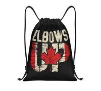 RQLNBOBZ Mochila con cordón ajustable Mochilas con cordón Elbows Up Canada con bandera canadiense de arce para entrenamiento yoga gimnasio deportes mujeres y hombres.