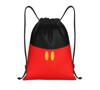 RQLNBOBZ Mochila con cordón ajustable Mochilas con cordón para hombre y mujer deportivas y portátiles con diseño de Mickey y Minnie para entrenamiento