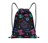RQLNBOBZ Mochila con cordón Arcane de League of Legends bolsa deportiva para gimnasio para mujer y hombre mochila de compras con grafiti de Jinx Monkey