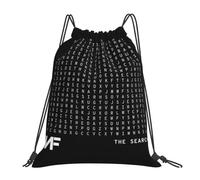 RQLNBOBZ Mochilas de búsqueda de palabras NF The Search informales portátiles con cordón con bolsillo y cordón para hombre y mujer