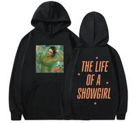 RQLNBOBZ Sudadera con Capucha de algodón Estilo Harajuku Retro estética supergrande para Hombre y Mujer colección otoño/Invierno de la Gira The Life of A Showgirl