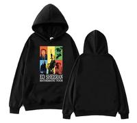 RQLNBOBZ Sudadera con Capucha Ed Sheeran Mathematic Tour Estilo Harajuku Estilo Hip Hop Informal Vintage Holgada para Hombre