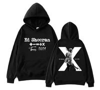 RQLNBOBZ Sudadera con Capucha Ed Sheeran Tour 10th Memorialize Estilo Harajuku Estilo Hip Hop Informal Estilo Vintage Holgada para Correr para Hombre