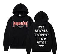 RQLNBOBZ Sudadera Justin Bieber Purpose Tour My Mama Don't Like You para Hombre y Mujer Moda de Manga Larga Jersey de Gran tamaño Ropa de Calle