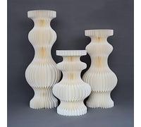 RQLSSSLMXJ Columnas de Papel Plegables, pedestales de exhibición, jarrones de cartón para Bodas, Soportes cilíndricos con Disco acrílico para decoración de Bodas, compromisos y Fiestas de Cum