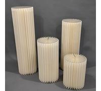 RQLSSSLMXJ Columnas de Papel Plegables, pedestales de exhibición, Soporte cilíndrico para Pasteles, pilares Romanos de Papel cilíndricos para Bodas y Fiestas de cumpleaños (Juego Grande de 4