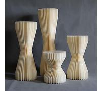 RQLSSSLMXJ Columnas de Papel Plegables, Soportes de Pedestal cilíndricos para Fiestas, Adornos para centros de Mesa de Boda, Soportes de Pedestal cilíndricos para Fiestas, decoración de cumpl