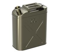 RQLSSSLMXJ Contenedor de Gasolina de Acero Inoxidable para Camping, garrafa metálica de 5 galones - Gran Capacidad, portátil y Duradera (Grande)