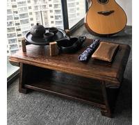 RQLSSSLMXJ Mesa de té Baja Plegable de Estilo japonés - Mesa de Centro Zen Que Ahorra Espacio para Colocar en el Suelo - Diseño versátil de Madera Maciza (S: 50 cm) - Ideal para Espacios Mini