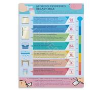 RQLVZHGK Storing Expressed Breast Milk Guidelines Educational Poster Lactation Wall-Art Canvas for Mom Living Room Nursery Decor Unframed,12x18inch(30x45cm)