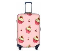 RQMPHUGNCF Cherry Cake - Funda protectora para maleta, material de alta elasticidad para viajeros, color blanco, S, White, S