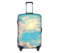 RQMPHUGNCF Cloudy Sky - Funda protectora para maleta, material de alta elasticidad para viajeros, color blanco, S, White, S