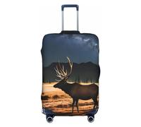 RQMPHUGNCF Elk In The Meadow - Funda protectora para maleta, material de alta elasticidad para viajeros, color blanco, M, White, M